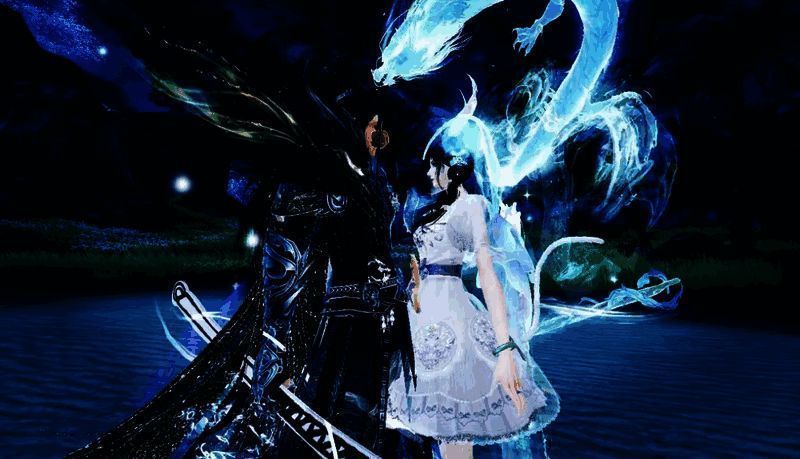 两人携手并肩，共游大荒世界