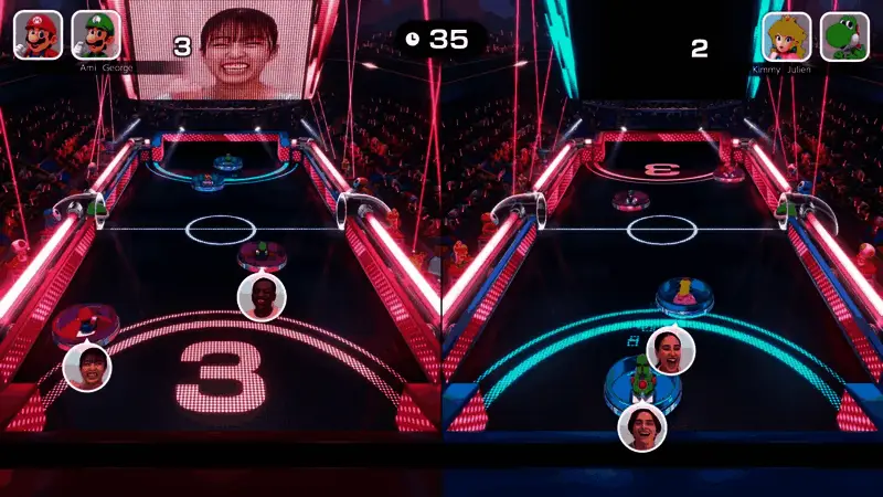 游戏主菜单界面展示，背景为璀璨星空下的热带海岛全景