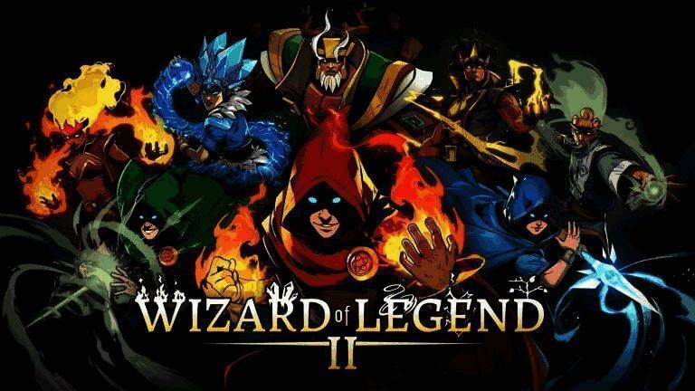 《传说法师2》游戏画面展示，角色在奇幻浮空岛屿上战斗