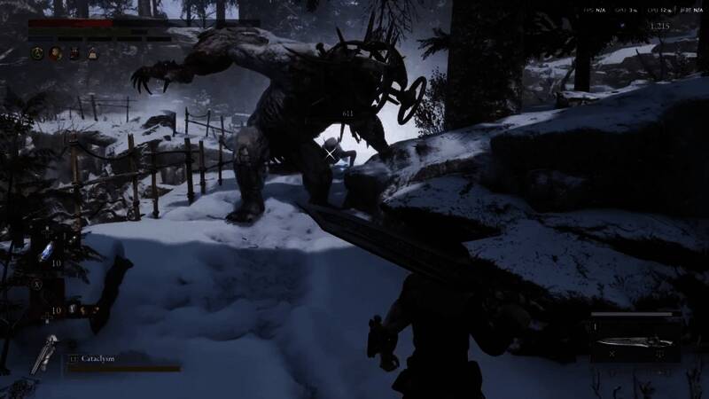 Boss战斗画面，角色与巨型Boss激烈对战，背景特效炫酷