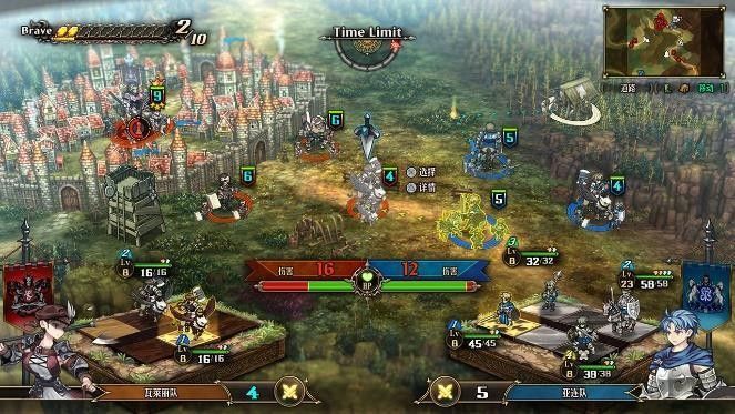 战斗策略界面展示，玩家正在布置战术应对强敌