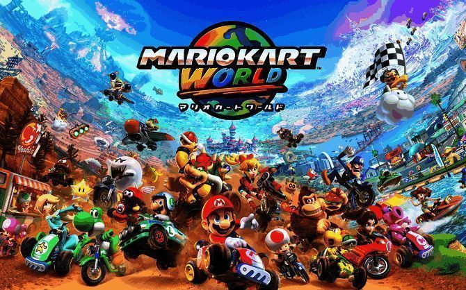 《马里奥赛车：世界》宣传CM中疑似反向赛道截图