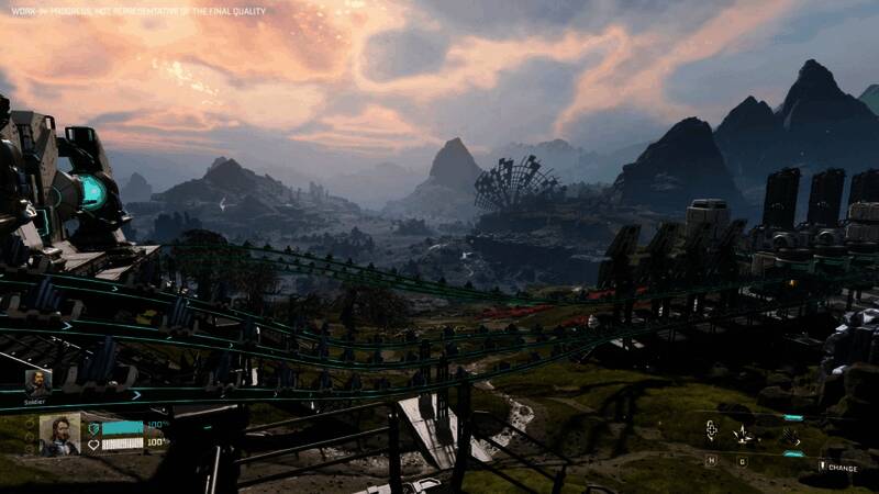 两名玩家操控角色在星球表面进行资源采集与地图探索