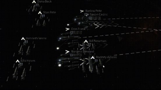《无尽的拉格朗日》立体空间战斗界面展示，舰队分布在不同高度进行包围作战
