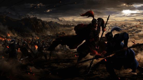 多人在线对战场景，指挥官们运筹帷幄排兵布阵