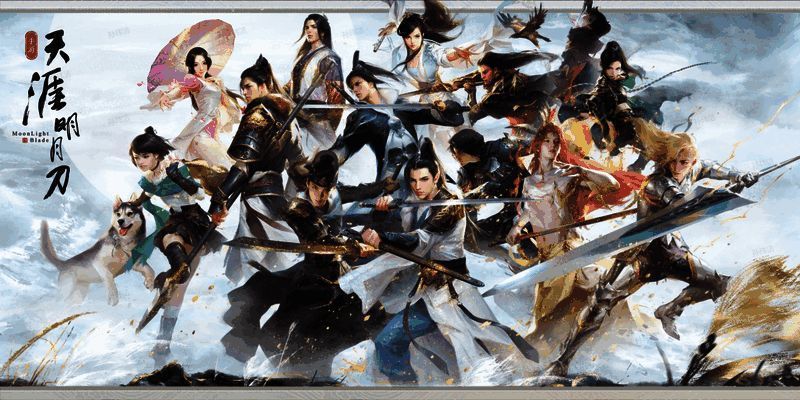 战斗技能展示动画截图，角色施展华丽连招对抗敌人