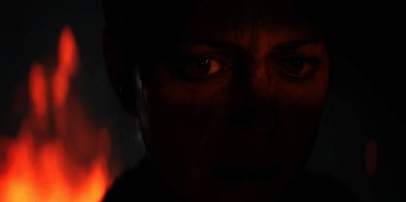 《地狱之刃2》游戏封面展示，主角塞娜身穿战甲，眼神坚定，背景是神秘的黑暗世界