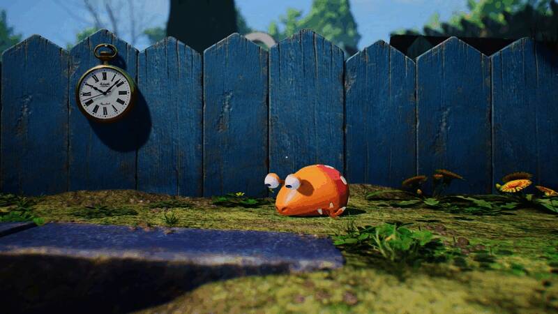 宫本茂与皮克敏角色合影，背景为任天堂总部