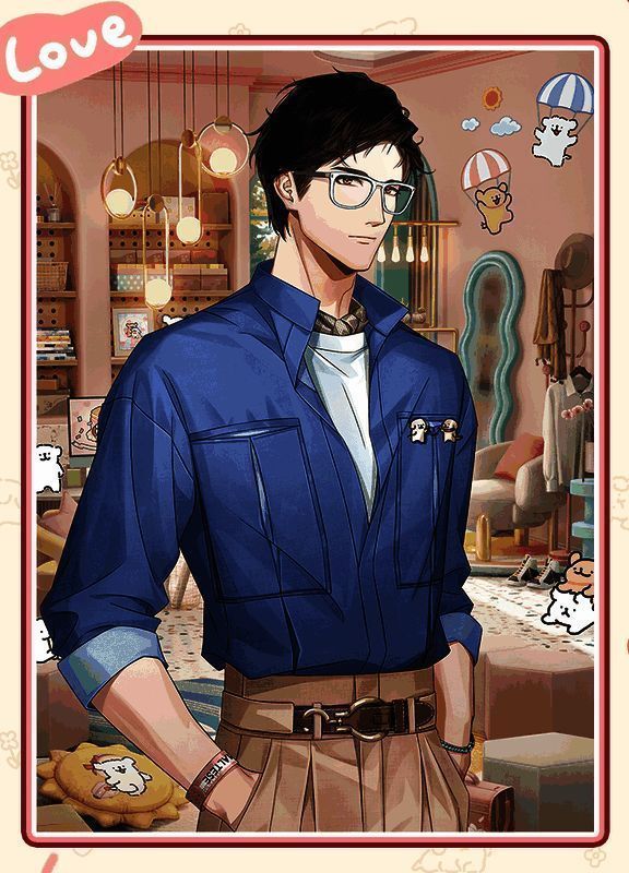 陆沉与小狗们在DOGOODS店内互动，画面温馨可爱