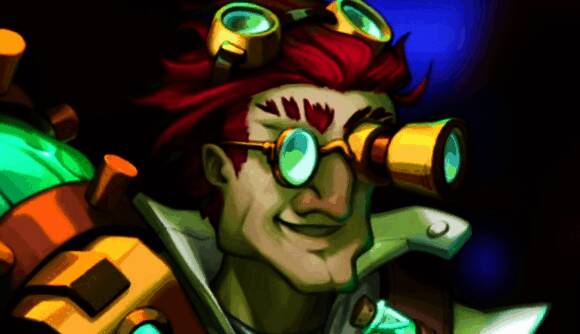 《怪物火车2》游戏内战斗场景，角色在火车三层车厢激烈对抗