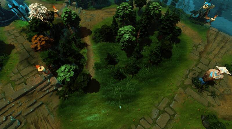 地图旧版与新版对比：丛林区域视野改善