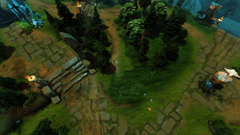 地图旧版与新版对比：防御塔周围地形微调