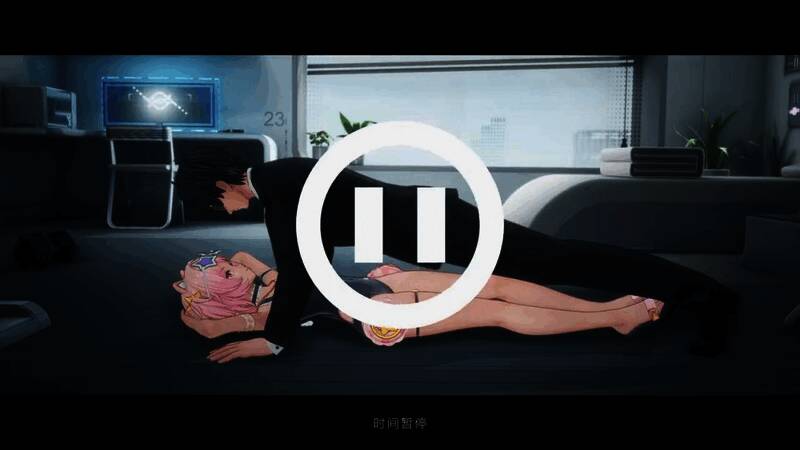 游戏中角色互动场景，气氛温馨而神秘