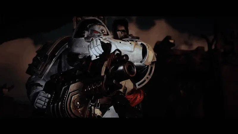 《战锤40K：星际战士2》围攻模式宣传画面，激烈战斗中的星际战士与虫族大军交火