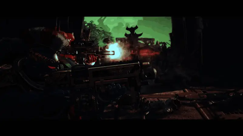 玩家角色在高墙之上架起火力网，阻挡不断逼近的敌人