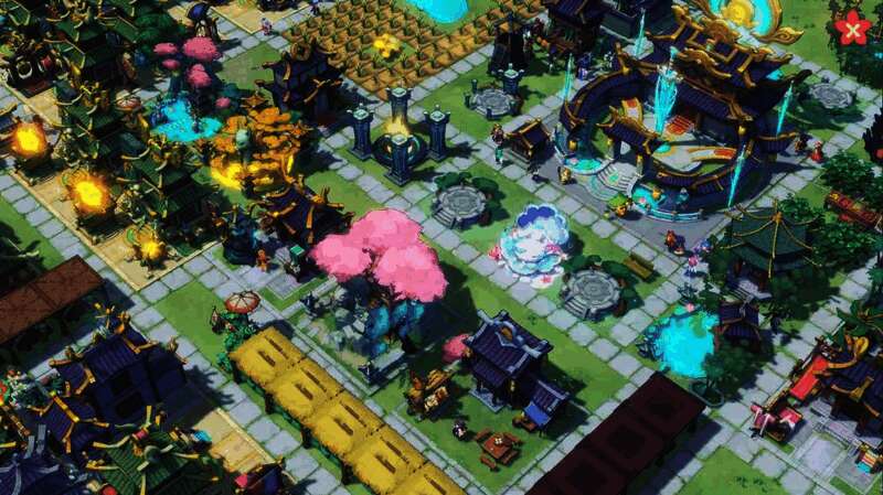 游戏内城市废墟画面，展示灾后重建初期场景