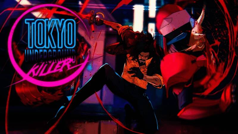 游戏场景截图，街头霓虹灯下主角与敌人激烈对战，特效绚丽