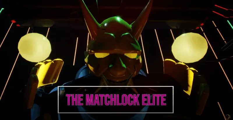 《东京地下杀手》火绳精英敌人设定图，手持重型火箭发射器，全身布满爆炸装置的机械战士