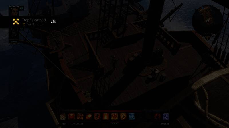 《神界：原罪2》角色战斗场景，角色身穿铠甲挥舞魔法长剑