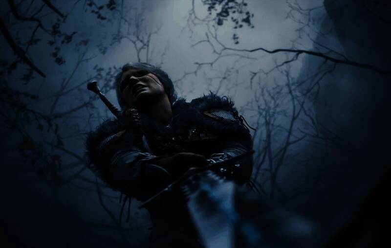 CDPR工作室内部场景，展示《巫师》系列开发历程与团队合影