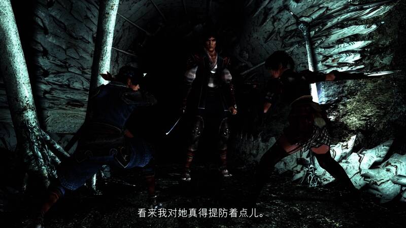 阿邑与十兵卫互动瞬间，气氛微妙而紧张