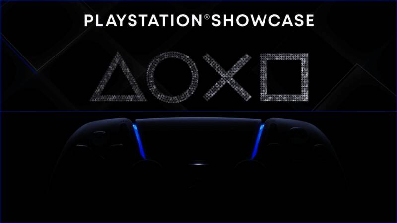 PlayStation品牌标志与往年发布会精彩瞬间回顾画面