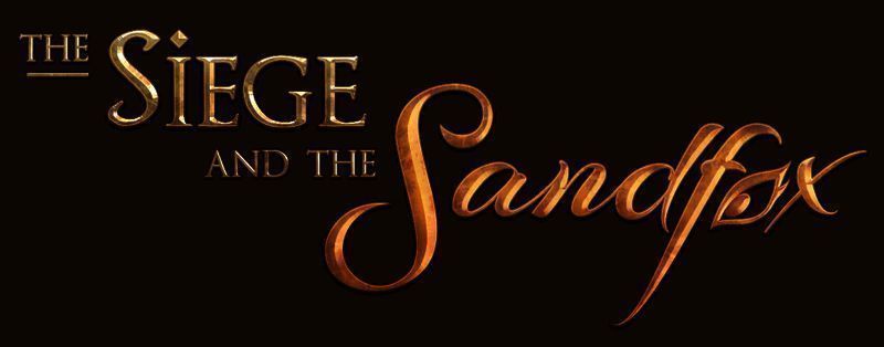 游戏主视觉画面，展示主角在沙漠宫殿中潜行的场景，背景为敌军与神秘遗迹