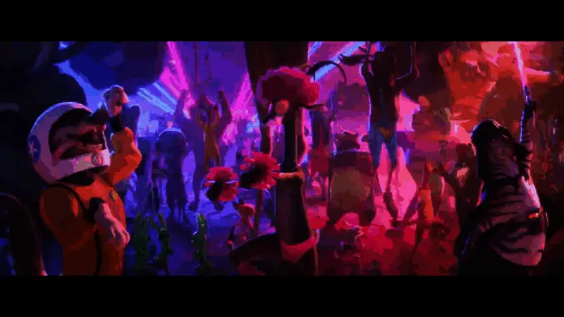 神秘爬行动物首次现身，身体缠绕在建筑物上，眼神犀利