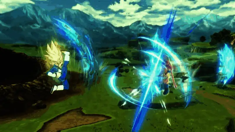 角色在城市街道间高速穿梭，展现出高动态感的动作场面