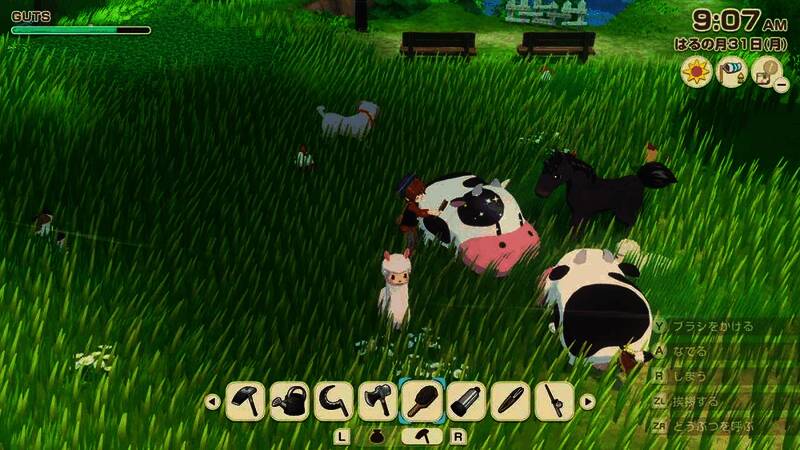 玩家抵达煦风镇的画面，小镇宁静而充满田园气息