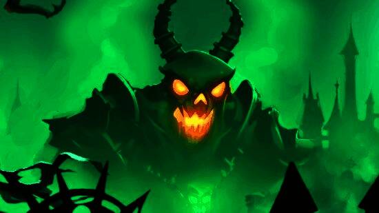 《The Slormancer》游戏主界面展示，三位可选角色各具特色，画面充满像素风格