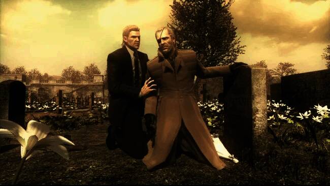 游戏场景展示主角山姆与婴儿洛的互动瞬间