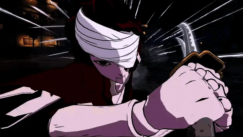 缘一零式与其他角色的互动场景，画面充满故事感