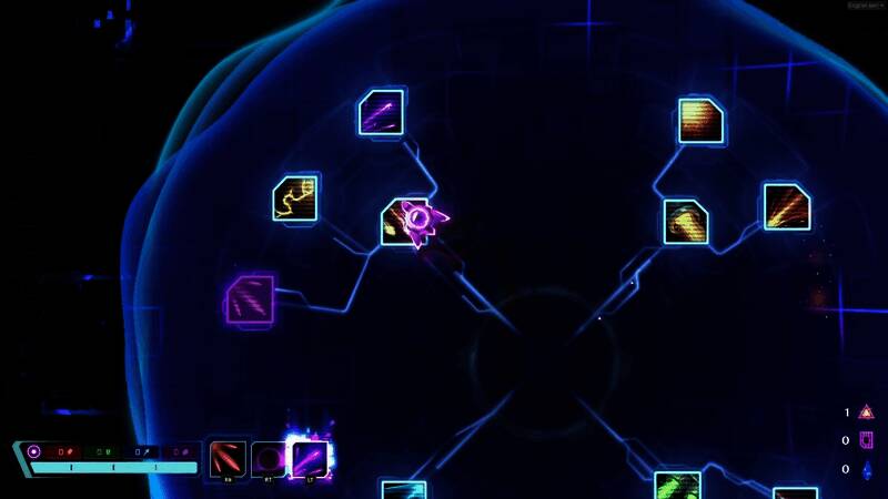 《故障星系》游戏画面展示重力枪战斗系统，玩家操控飞船在太空中激战