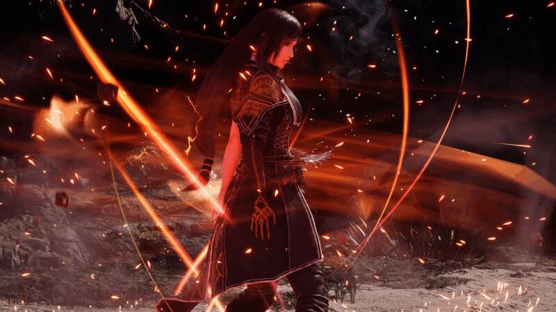 蒂法与敌人对峙，战斗状态下的吕涅装细节展现