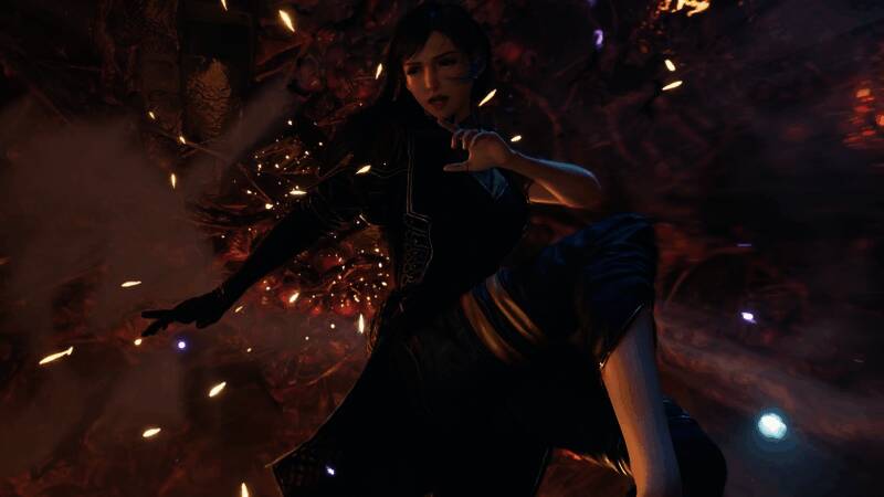 蒂法回眸一笑，吕涅装在镜头下尽显魅力