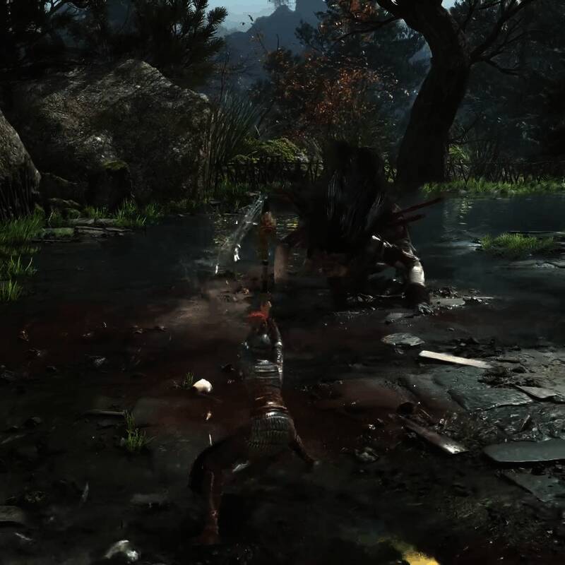 战斗场景激烈，角色跳跃劈砍，周围烟尘四起，特效华丽