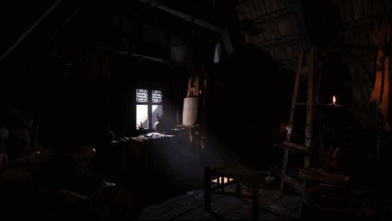 骑射挑战场景，箭矢破空而出，击中靶心瞬间