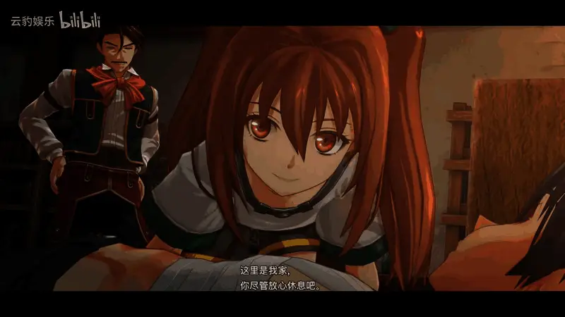 城镇全景画面，风格细腻复古，展现导力飞艇下的繁华都市风貌