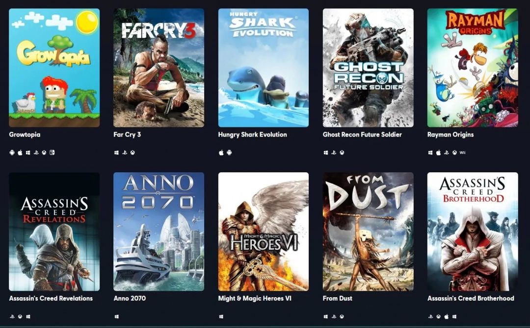 育碧多款经典游戏封面合集展示，背景为黑灰色调，突出“即将下架”字样