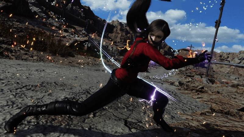 蒂法Mod细节特写图，服装质感清晰可见