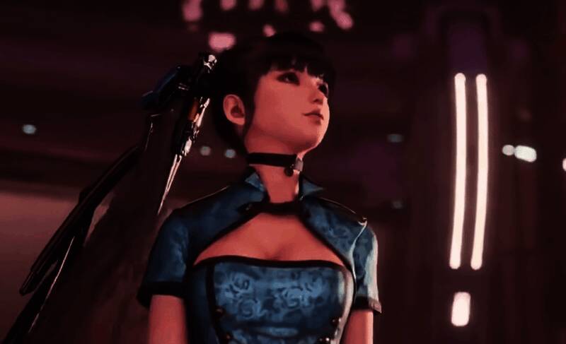 伊芙穿着轻便探险服，展现灵活身手