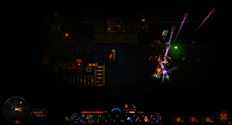 玩家与魔物娘组成小队在深海中作战，背景是巨大的变异鱼类