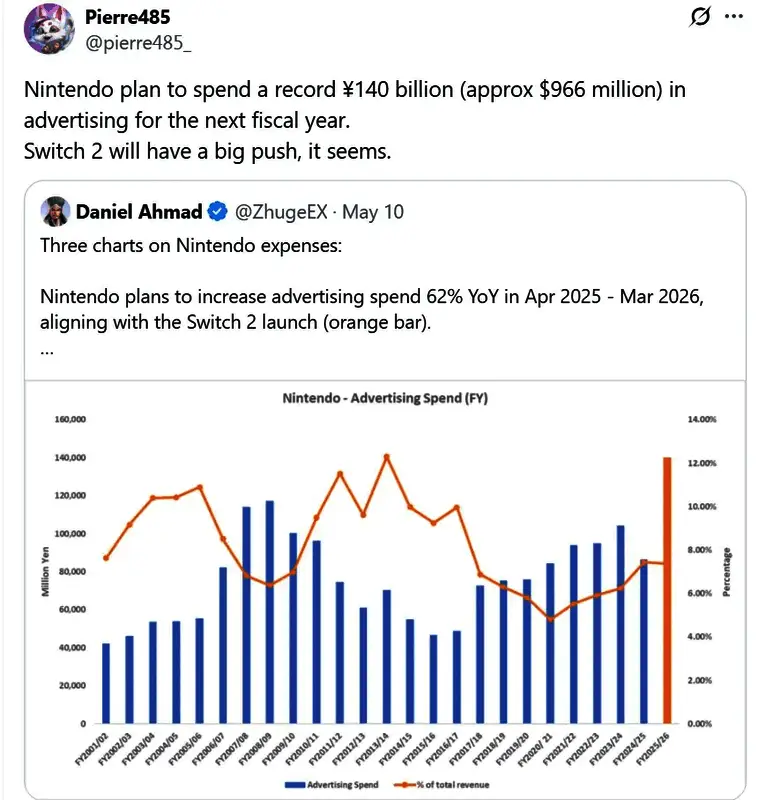 任天堂总部大楼夜景，灯光璀璨象征即将迎来的主机风暴