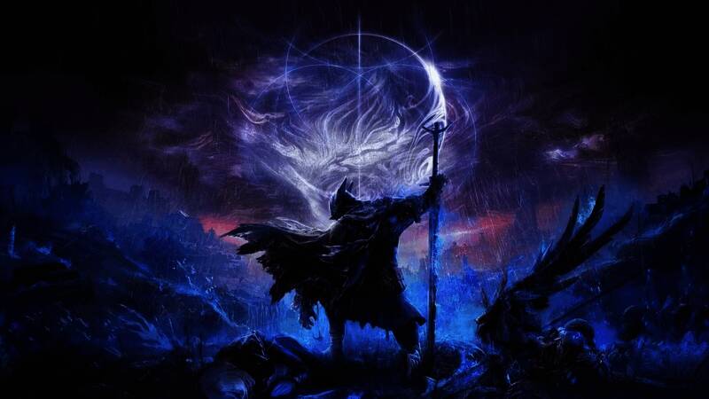 多人合作战斗场景，三名玩家并肩作战，面对巨型Boss展开激战