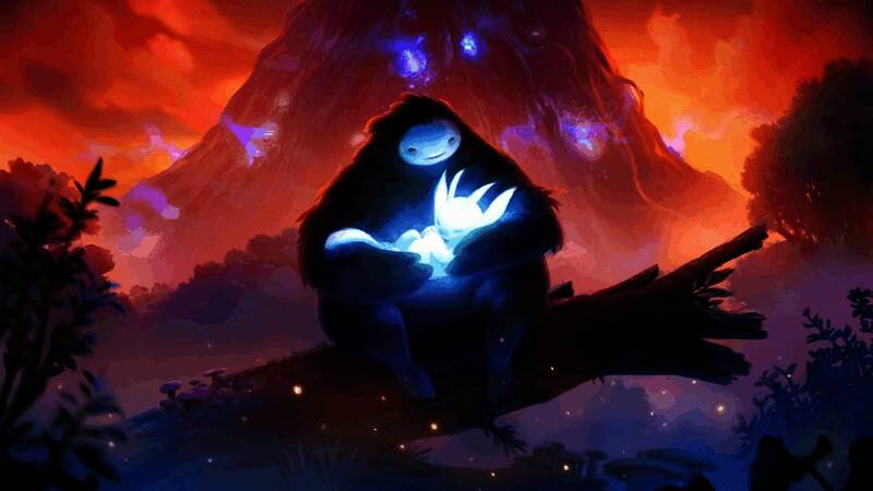 Moon Studios创始人托马斯·马勒正面表情严肃，背景为游戏宣传画面