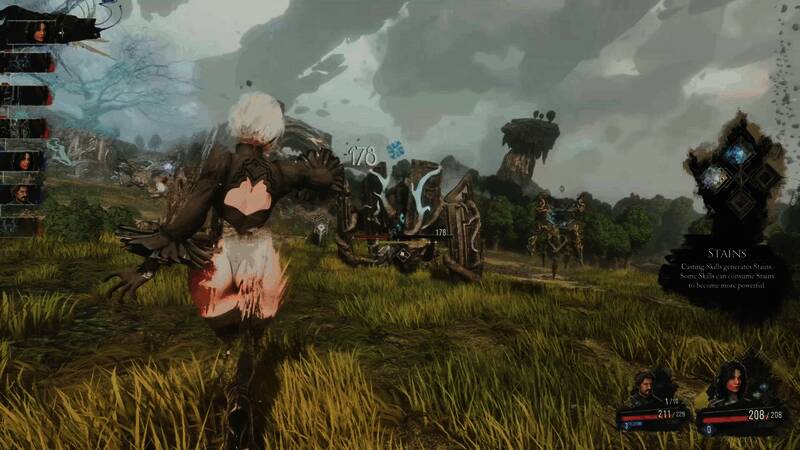 战斗胜利后角色收剑画面，细节刻画细腻