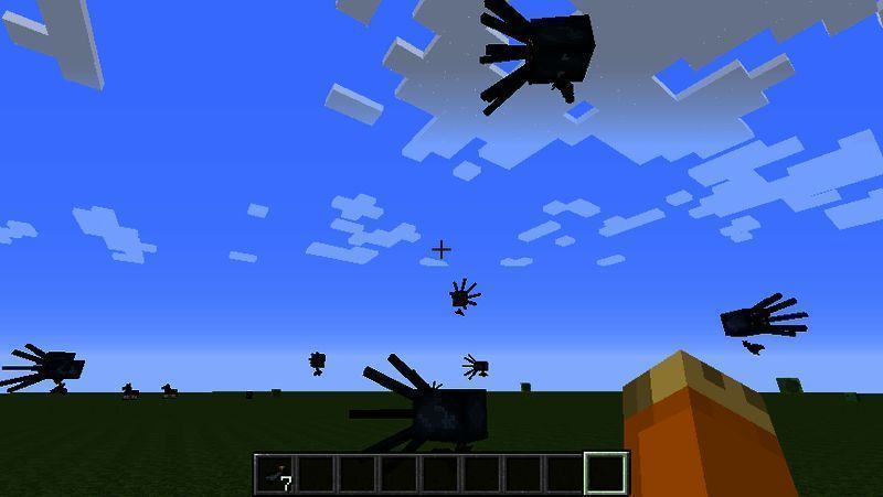 游戏早期版本中的鱿鱼模型，呈现滑稽的“挤奶”动作画面