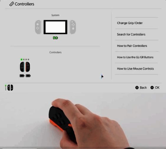 Joy-Con 2手柄切换鼠标模式的界面示意图