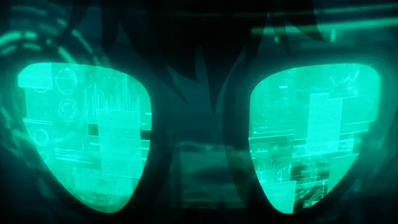 Unika角色全身立绘，身穿独特战斗服，手持能量武器，造型前卫科幻